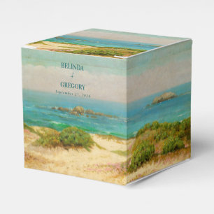 Aquarell-Strand Küsten-Hochzeitsdestination Geschenkschachtel
