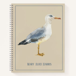 Aquarell Strand Möwe Personalisiert Notizblock