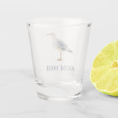 Aquarell-Strand-Möwe Personalisiert Schnapsglas (Rückseite)