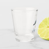 Aquarell-Strand-Möwe Personalisiert Schnapsglas (Links)