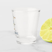 Aquarell-Strand-Möwe Personalisiert Schnapsglas (Rechts)