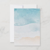 Aquarell Strand Muscheln Sand Hochzeit Einladung (Rückseite)