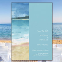 Aquarell-Strand-Ozean-Zielhochzeit