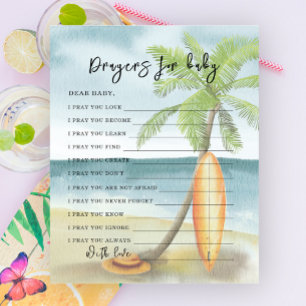 Aquarell-Strand - Partyspiel Gebete für Baby