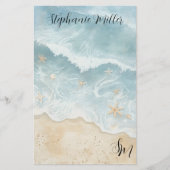 Aquarell-Strand-Schreibwaren  Briefpapier (Vorderseite)
