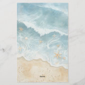 Aquarell-Strand-Schreibwaren  Briefpapier (Rückseite)