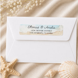 Aquarell-Strand-Sommerhochzeit am Strand
