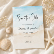 Aquarell Strand Sommerhochzeit am Strand