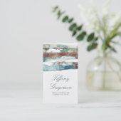 Aquarell-Strand-Spritzen-moderner tropischer Ozean Visitenkarte (Stehend Vorderseite)