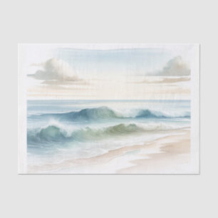 Aquarell Strand Wellen Küstenstrand Hochzeit Seidenpapier