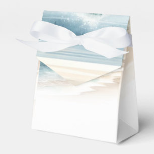 Aquarell Strand Wellen Rustikale Küstenhochzeit Geschenkschachtel