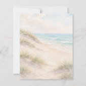 Aquarell-Stranddünen-Hochzeitseinladung (Rückseite)