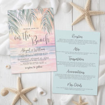 Aquarell Strandhochzeit Alles in Einem