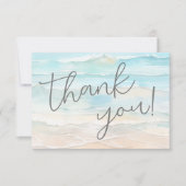 Aquarell Strandhochzeit Dankeskarte (Vorderseite)