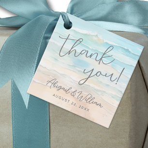 Aquarell Strandhochzeit Geschenkanhänger
