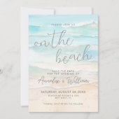 Aquarell Strandhochzeit Save The Date (Vorderseite)