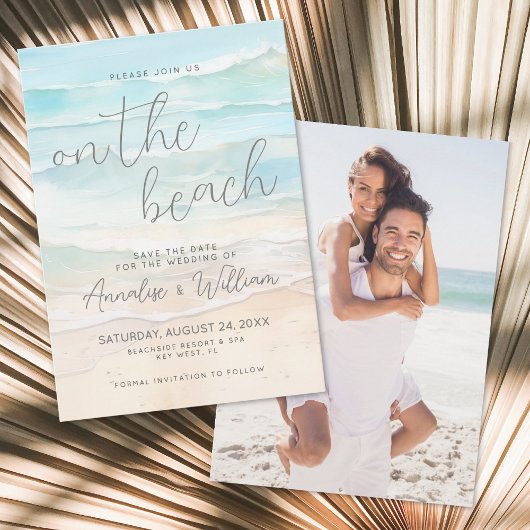 Aquarell Strandhochzeit Save The Date