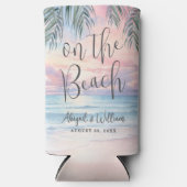 Aquarell Strandhochzeit Selters Dosenkühler (Vorderseite)