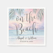 Aquarell Strandhochzeit Serviette (Vorderseite)