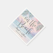 Aquarell Strandhochzeit Serviette (Ecke)