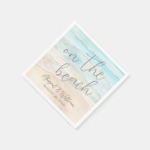Aquarell Strandhochzeit Serviette (Ecke)