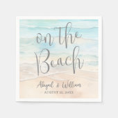 Aquarell Strandhochzeit Serviette (Vorderseite)