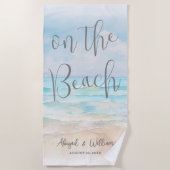 Aquarell Strandhochzeit Strandtuch (Vorderseite)