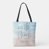 Aquarell Strandhochzeit Tasche (Rückseite)