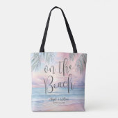 Aquarell Strandhochzeit Tasche (Rückseite)