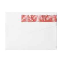 Aquarell-Streifen-Feiertags-Rücksende-Adressetiket