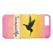 Aquarell-strukturierter Kolibri Colibr Iphone Fall Case-Mate iPhone Hülle (Rückseite (Horizontal))