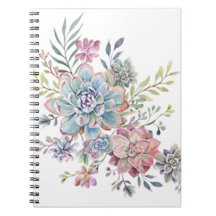 Aquarell Succulent Notizblock