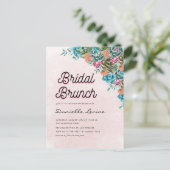 Aquarell Succules Summer Baby Dusche Willkommen Postkarte (Stehend Vorderseite)