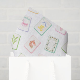Aquarell Südlicher Sommer Mahjong Seidenpapier