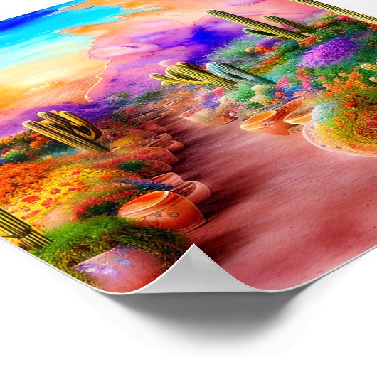 Aquarell Südwestgarten Poster (Ecke)