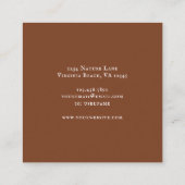 Aquarell Südwestwüste und Kaktus Quadratische Visitenkarte (Rückseite)