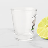 Aquarell-Suffolk-Schaf-Mutterschaf Schnapsglas (Links)