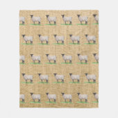 Aquarell-Suffolk-Schafe Fleecedecke (Vorderseite)