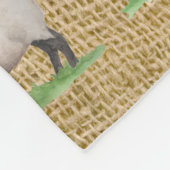Aquarell-Suffolk-Schafe Fleecedecke (Ecke)