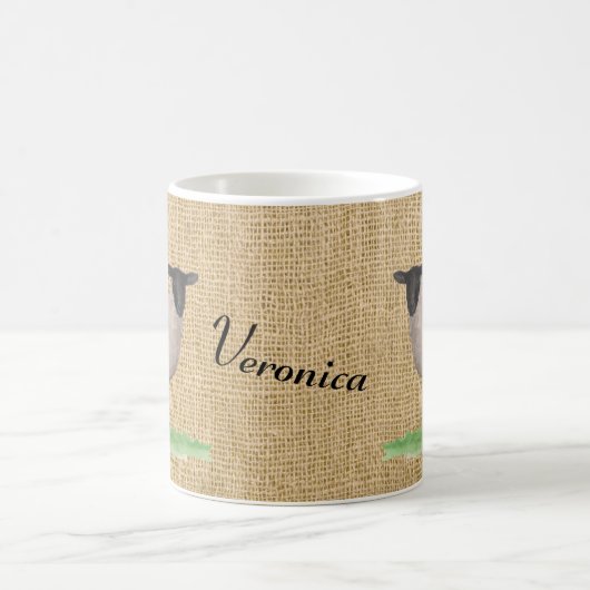 Aquarell-Suffolk-Schafe Kaffeetasse (Mittel)