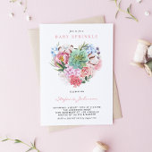 Aquarell Sukkuläres Blumengebäck Einladung