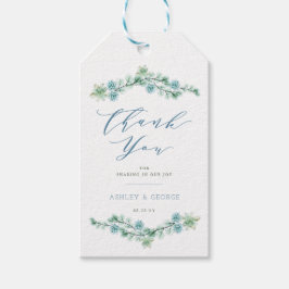 Aquarell Sukkulent Garden Chic Wedding Vielen Dank Geschenkanhänger