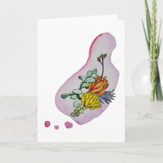 Aquarell Sukkulenten Blumenillustration Karte