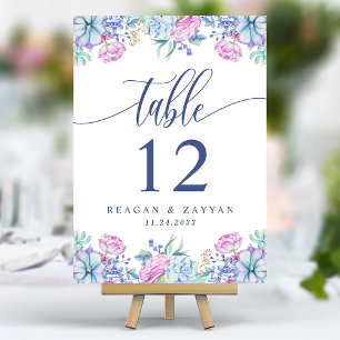 Aquarell Sukkulenten Floral Chic Kaktus Hochzeit Tischnummer