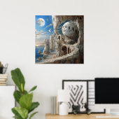 Aquarell-Surrealismus-Kunstposter Poster (Heimbüro)