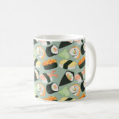 Aquarell-Sushi-Muster Kaffeetasse (VorderseiteRechts)
