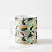Aquarell-Sushi-Muster Kaffeetasse (Vorderseite Links)