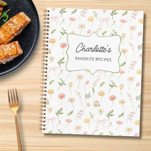 Aquarell Süße Blume Personalisiertes Florales Reze Notizblock