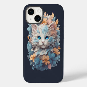Aquarell Süße Florale Katze Spritzer iPhone 14 Hülle