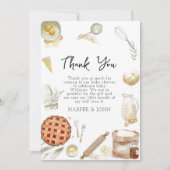 Aquarell Süsse Kuchen Backen Kinderdusche Danke (Vorderseite)